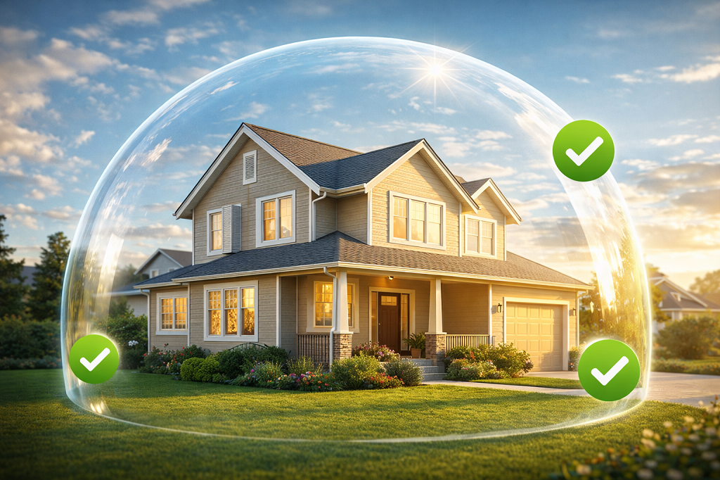 Seguro residencial: casa protegida